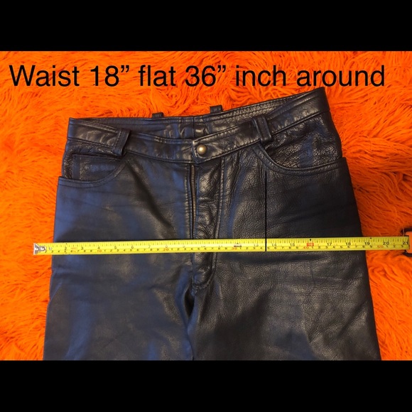 Men’s Black Leather pants sz.32 - Picture 12 of 14